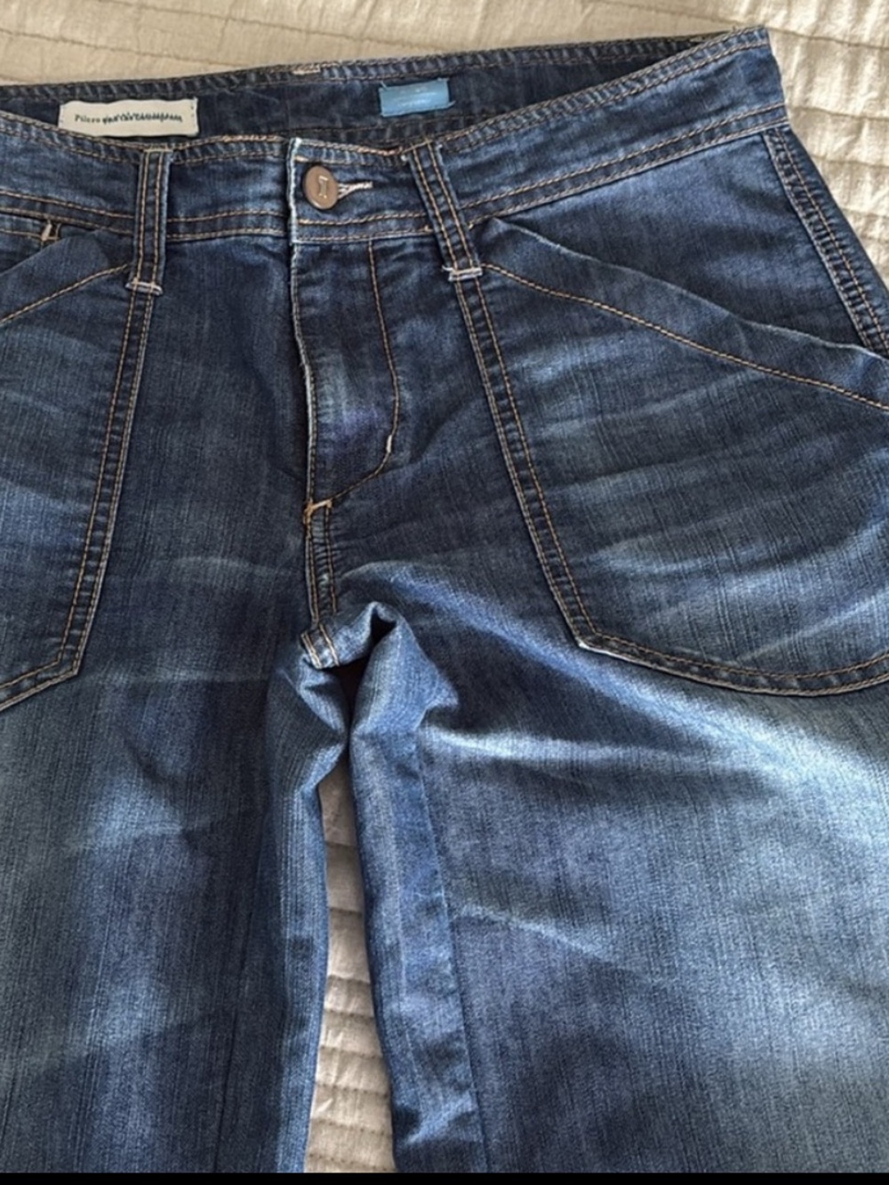 Pilcro and the Letterpress | patch pocket lightweight Wide-Leg Jeans